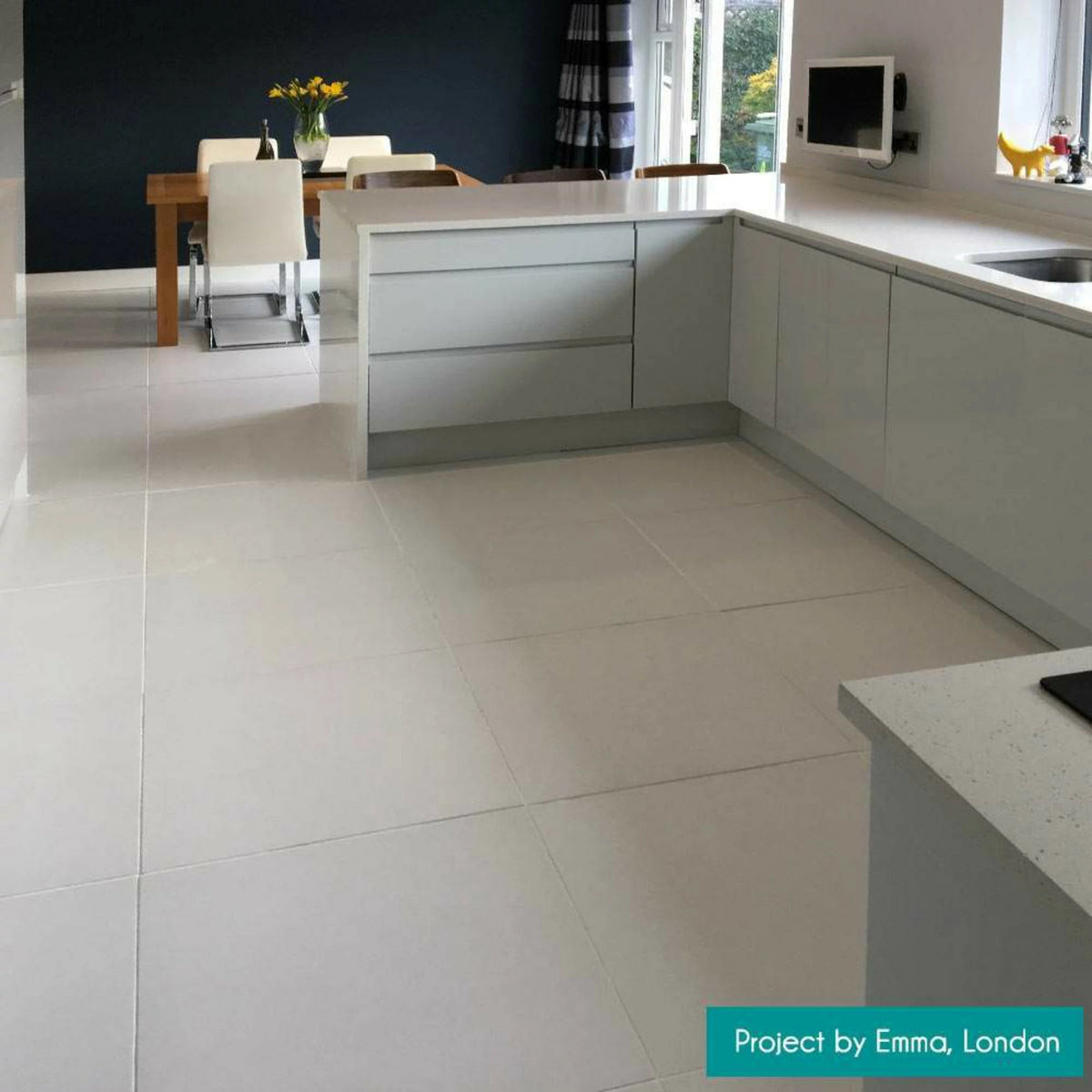 White porcelain Matt tiles for stylish wall floor interiors
