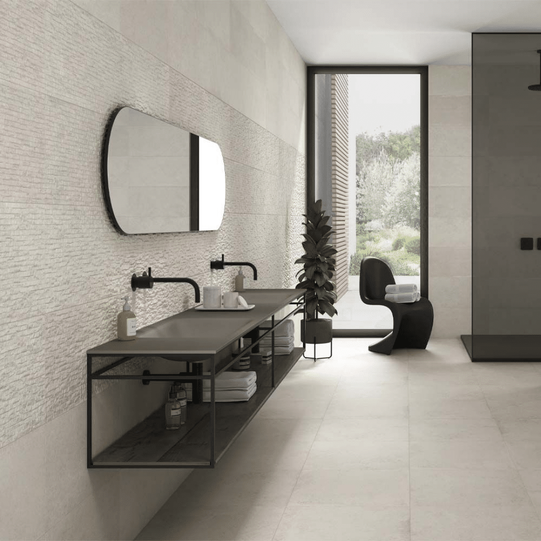 Refined Knole Cream matt ceramic wall tiles