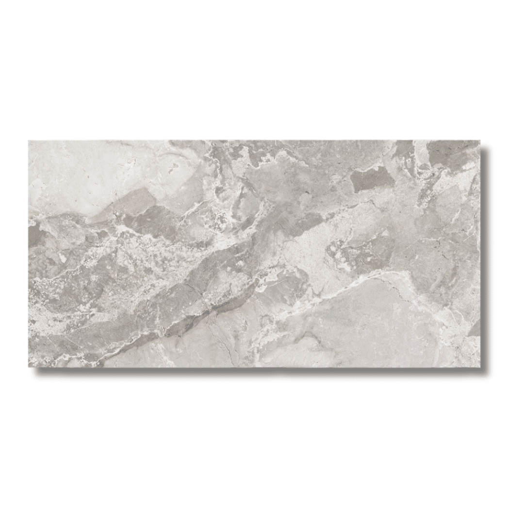 Grey marble effect lappato porcelain tile for hallway