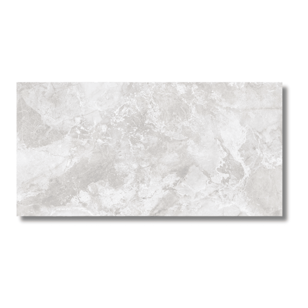 Elegant matt grey porcelain tile with marble style