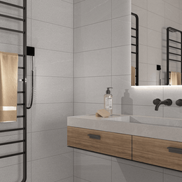 Ceramic light grey wall tile