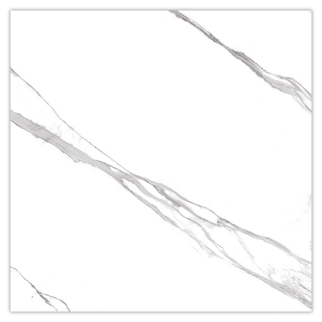 Lithery Classic White 800x800 Matt Marble Effect Porcelain Tile - Main