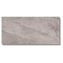 Loop Grey porcelain wall and floor stone effect matt tiles