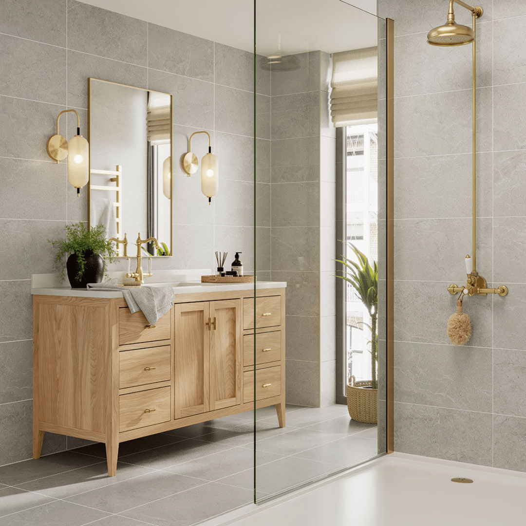 Modern Lucca Grey matt porcelain floor and wall tiles