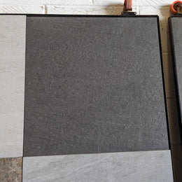 Lucid Black 600x900 Rough Matt Outdoor Tile - Real Image 1