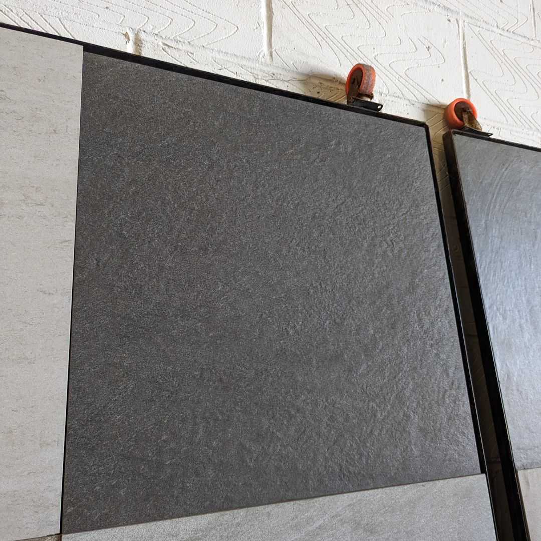 Lucid Black 600x900 Rough Matt Outdoor Tile - Real Image 2