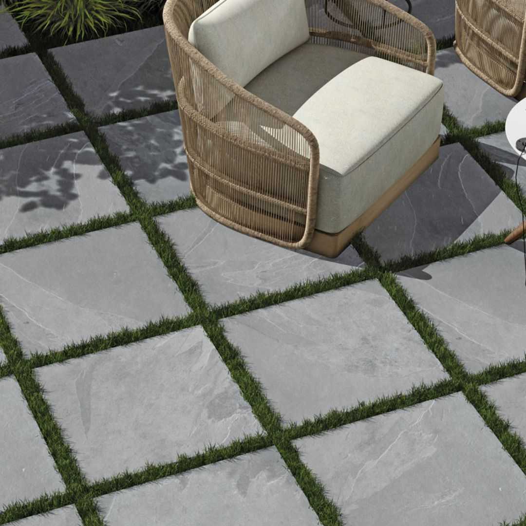 Lucid Grey 600X600 Outdoor Tile - Render