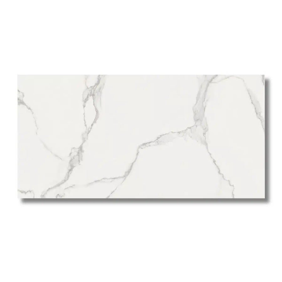 Luna Matt porcelain tile used as white matt floor tiles in a modern kitchen interior