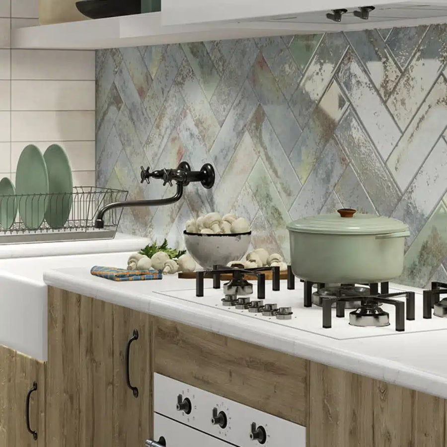 Luxor Aquamarine porcelain tile blue