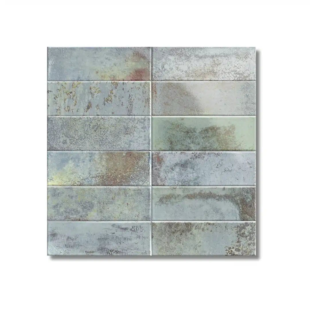 Luxor Aquamarine porcelain tile blue gloss finish