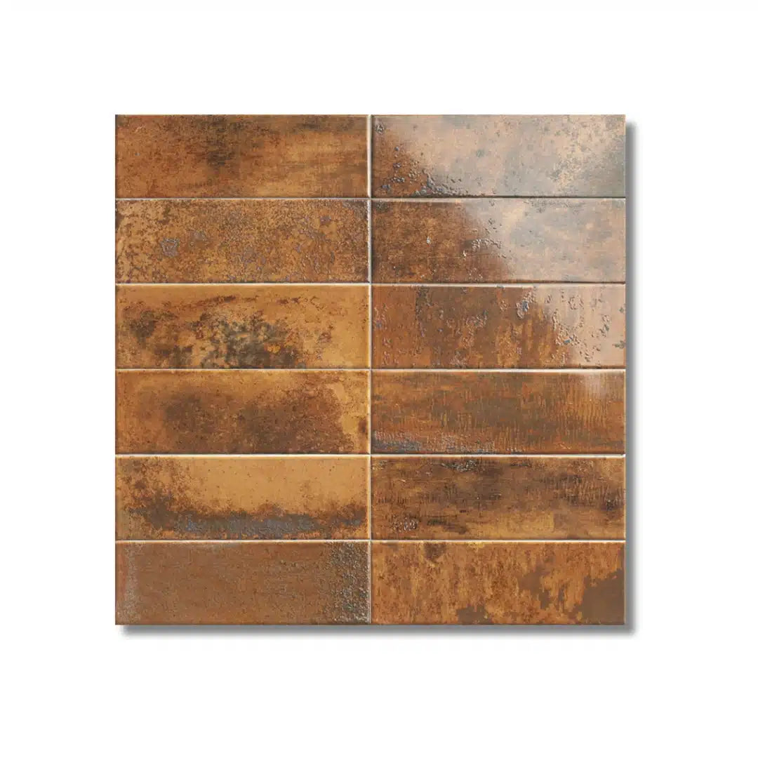 Luxor Fuocco wall tile with red marble gloss finish