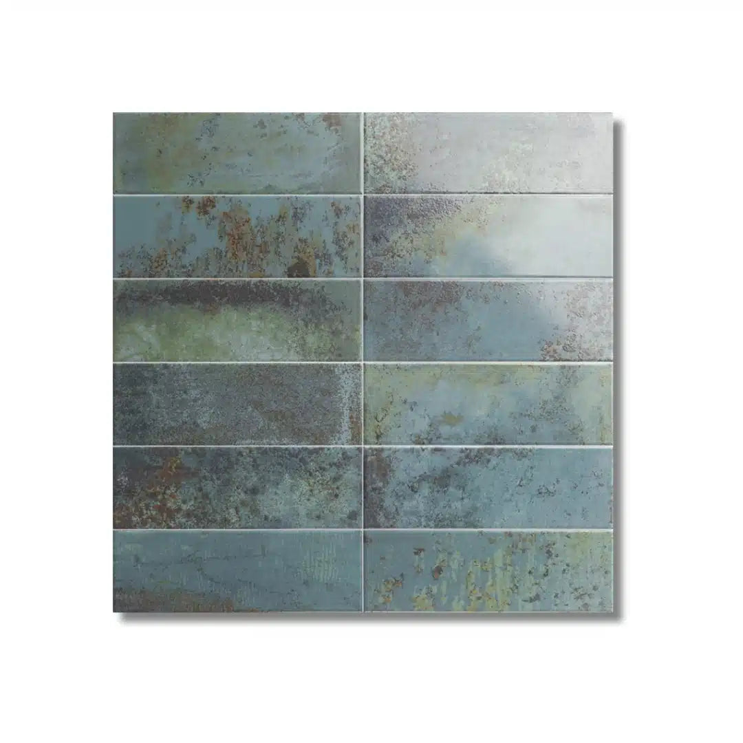 Luxor Smeraldo green porcelain tile gloss finish