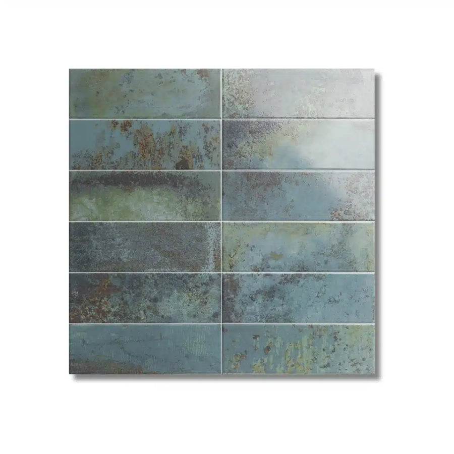 Luxor Smeraldo green porcelain tile gloss finish