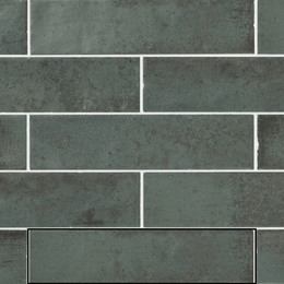 Green ceramic matt tiles