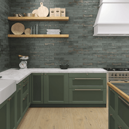 Metallic effect wall tiles