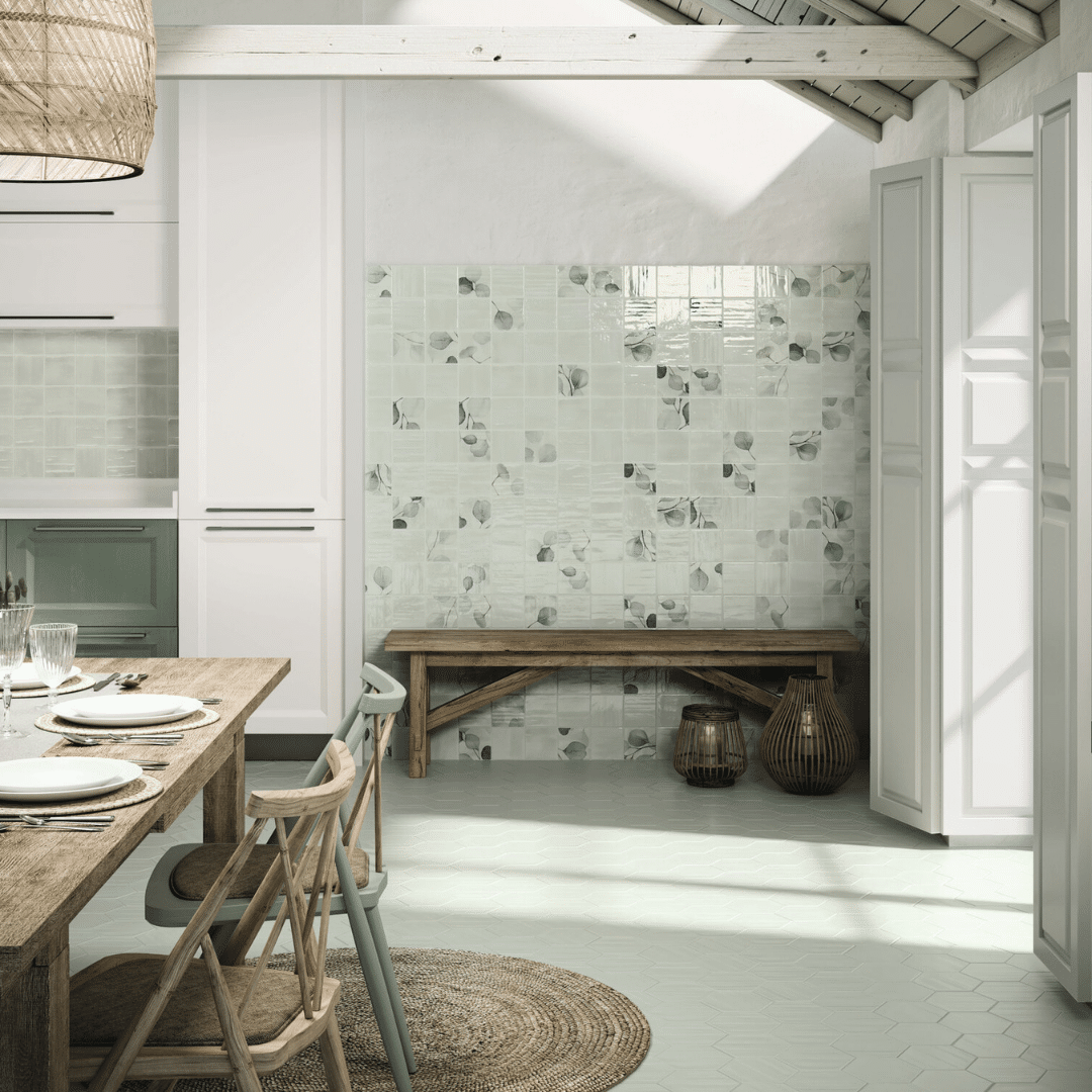 Glossy aqua ceramic tiles for stylish walls