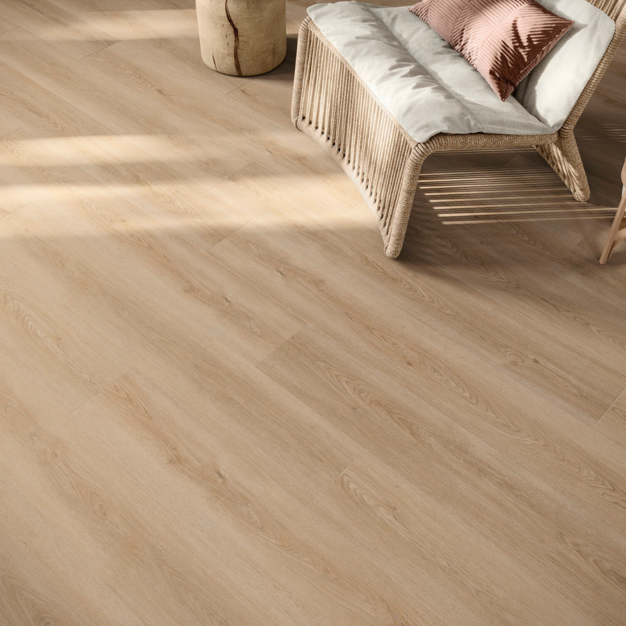 Brown plank style SPC tiles with wood effect finish