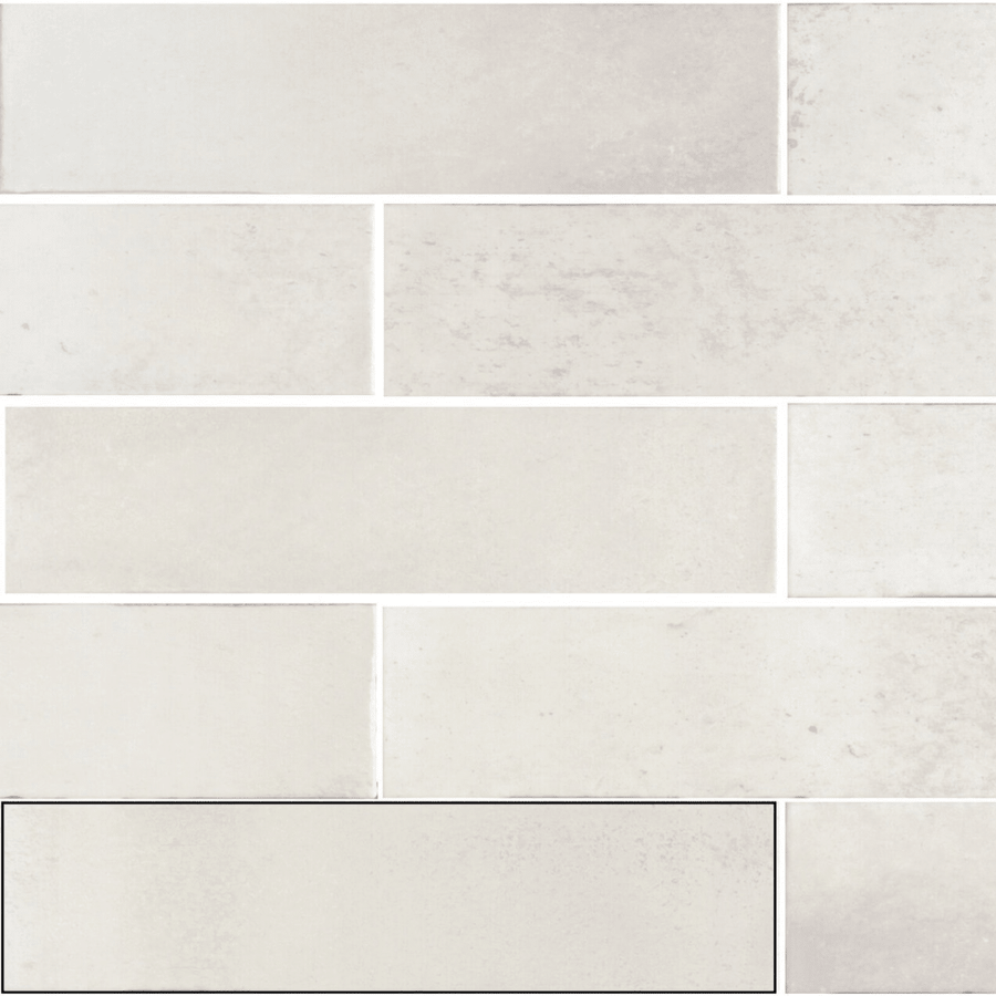White metro wall tiles
