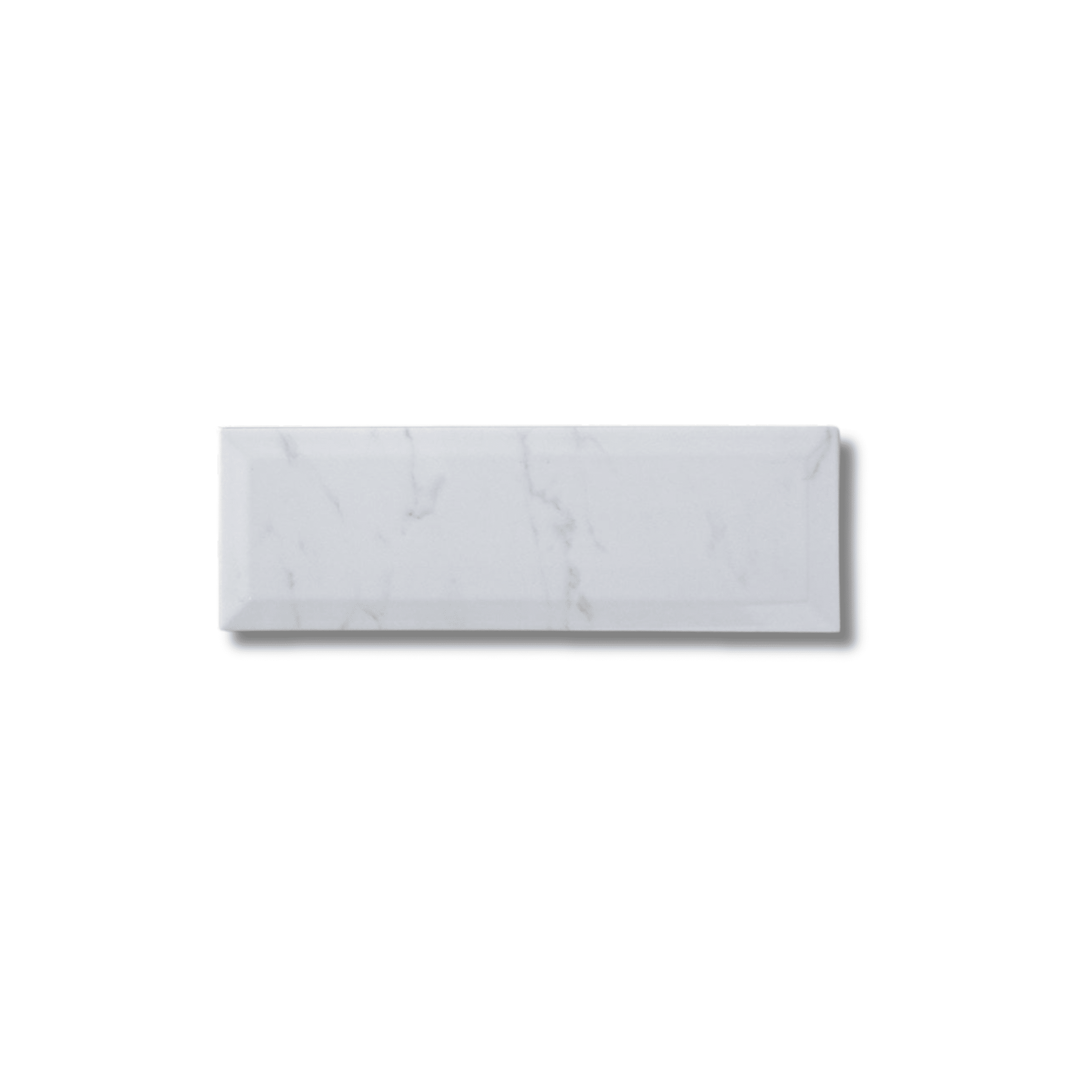 Bevelled Carrara gloss tile 100x300 mm