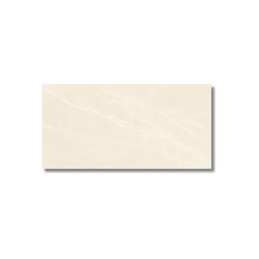 Large format matt ivory porcelain tile
