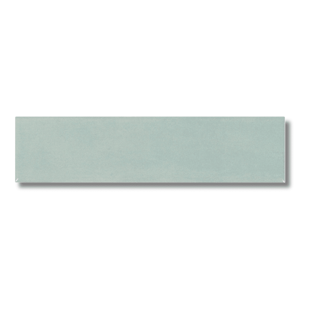Muddey Light Green glossy ceramic metro wall tiles