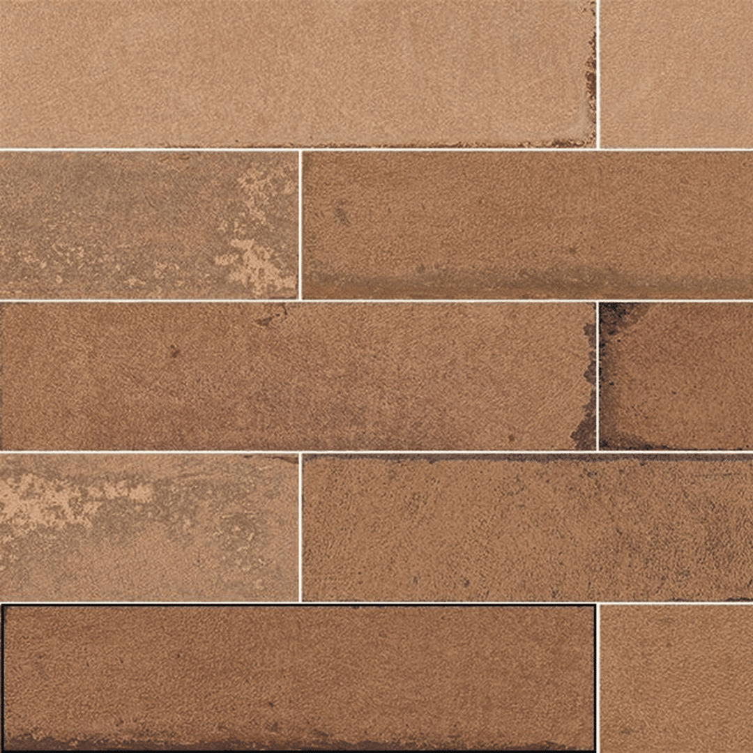 Elegant glossy ceramic beige metro tile design