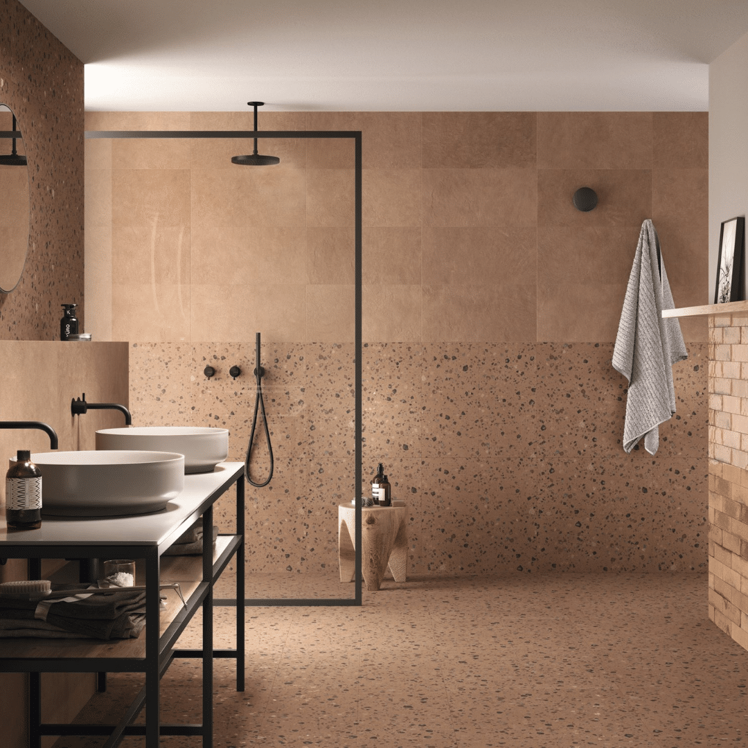Glossy ceramic beige metro tiles for stylish walls