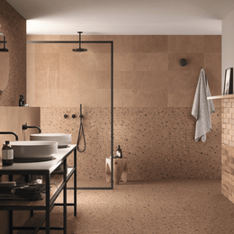 Glossy ceramic beige metro tiles for stylish walls
