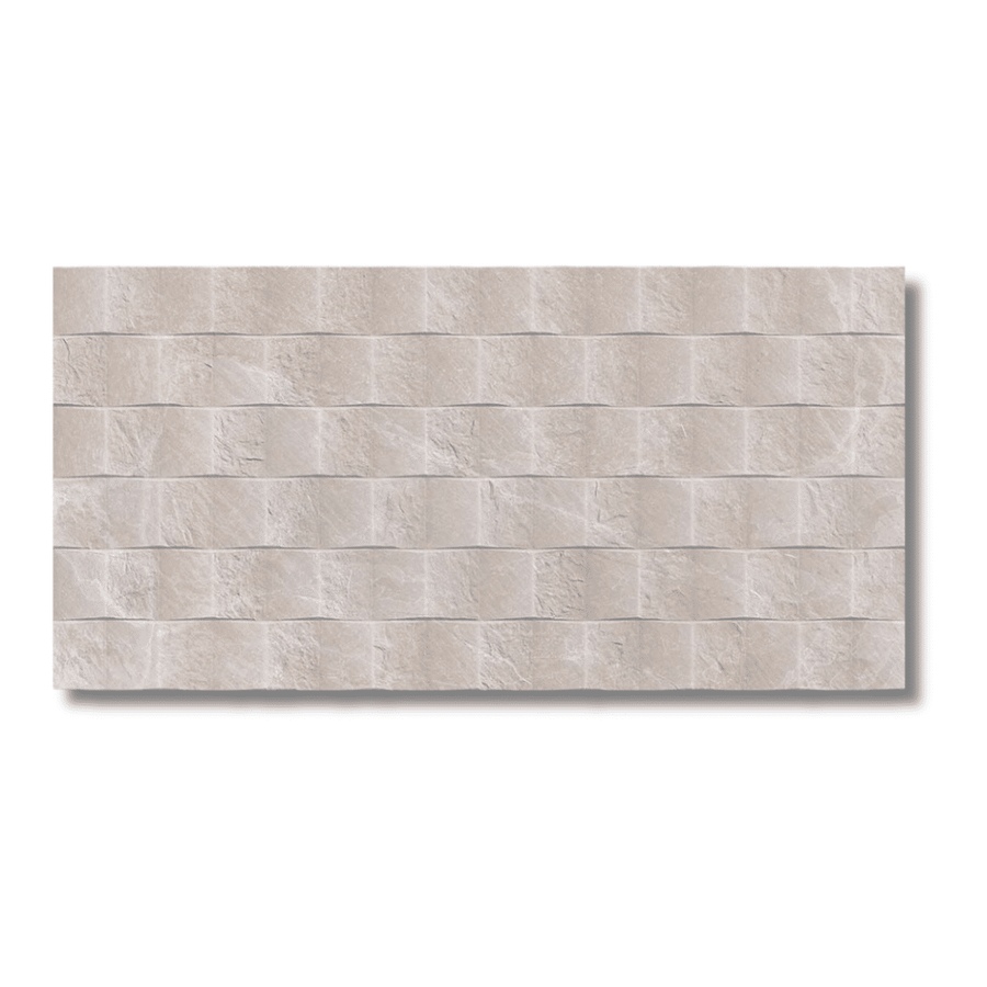 Beige stone décor porcelain tile suitable for bathroom or hallway