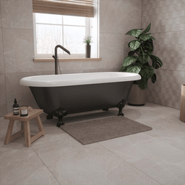 Matt finish beige porcelain wall and floor stone tile