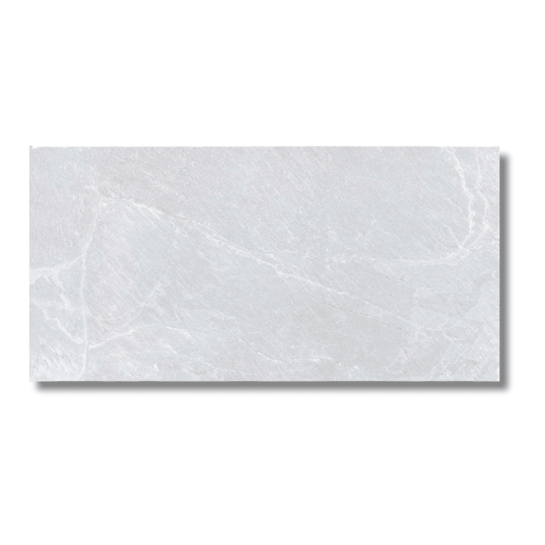 White porcelain stone look tile for hallway and bathroom