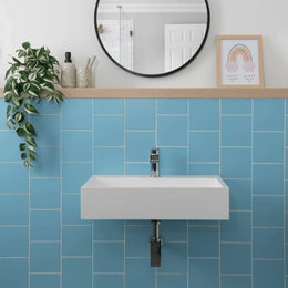 Monocolour Alga Green Flat Gloss Square ceramic wall tiles 150x150mm