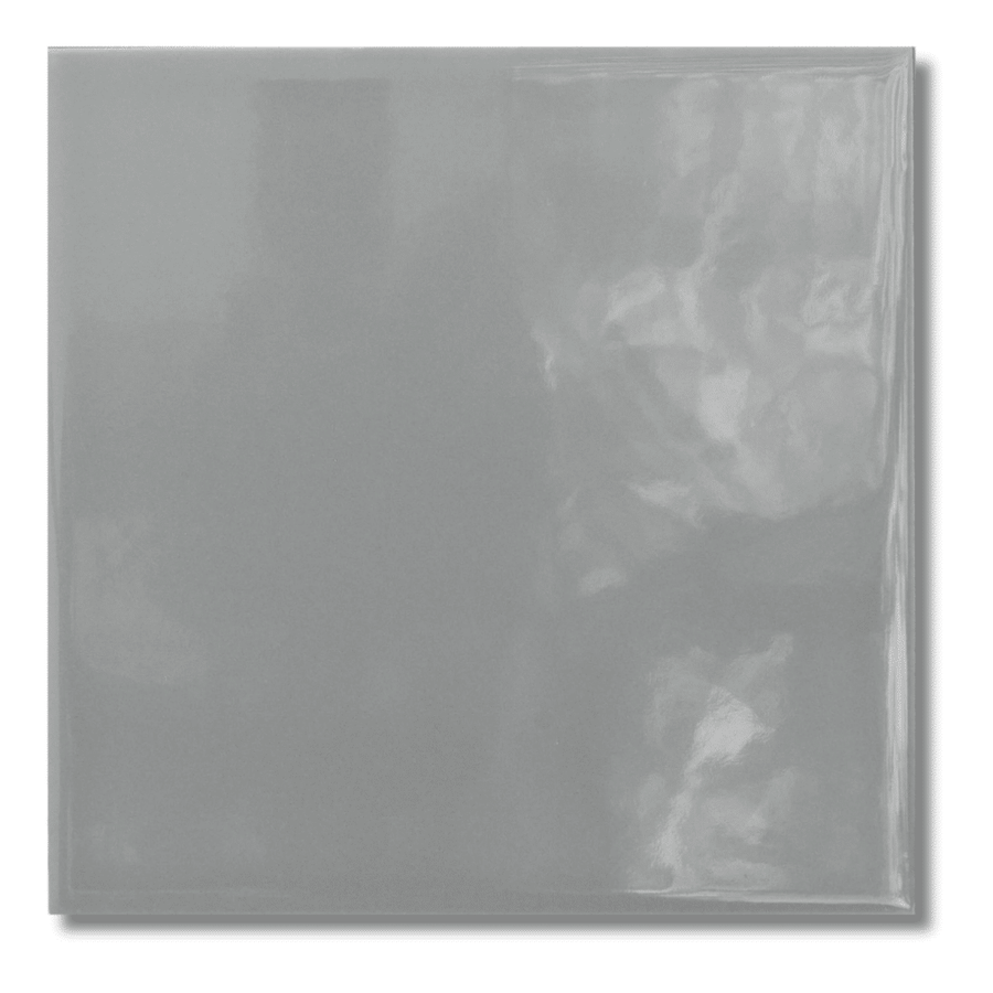 Monocolour Plata Grey Flat Gloss Square ceramic wall tiles