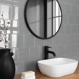 Elegant Plata Grey ceramic wall tiles for interiors