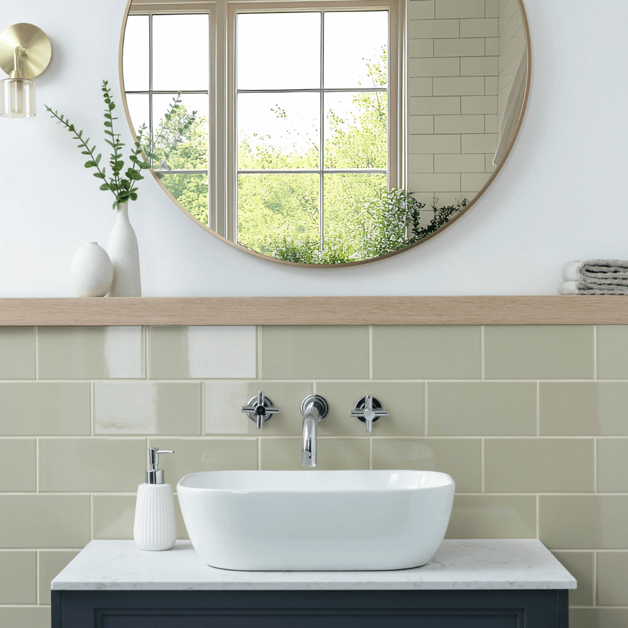 Plain metro design Monocolour Roca Beige ceramic tiles