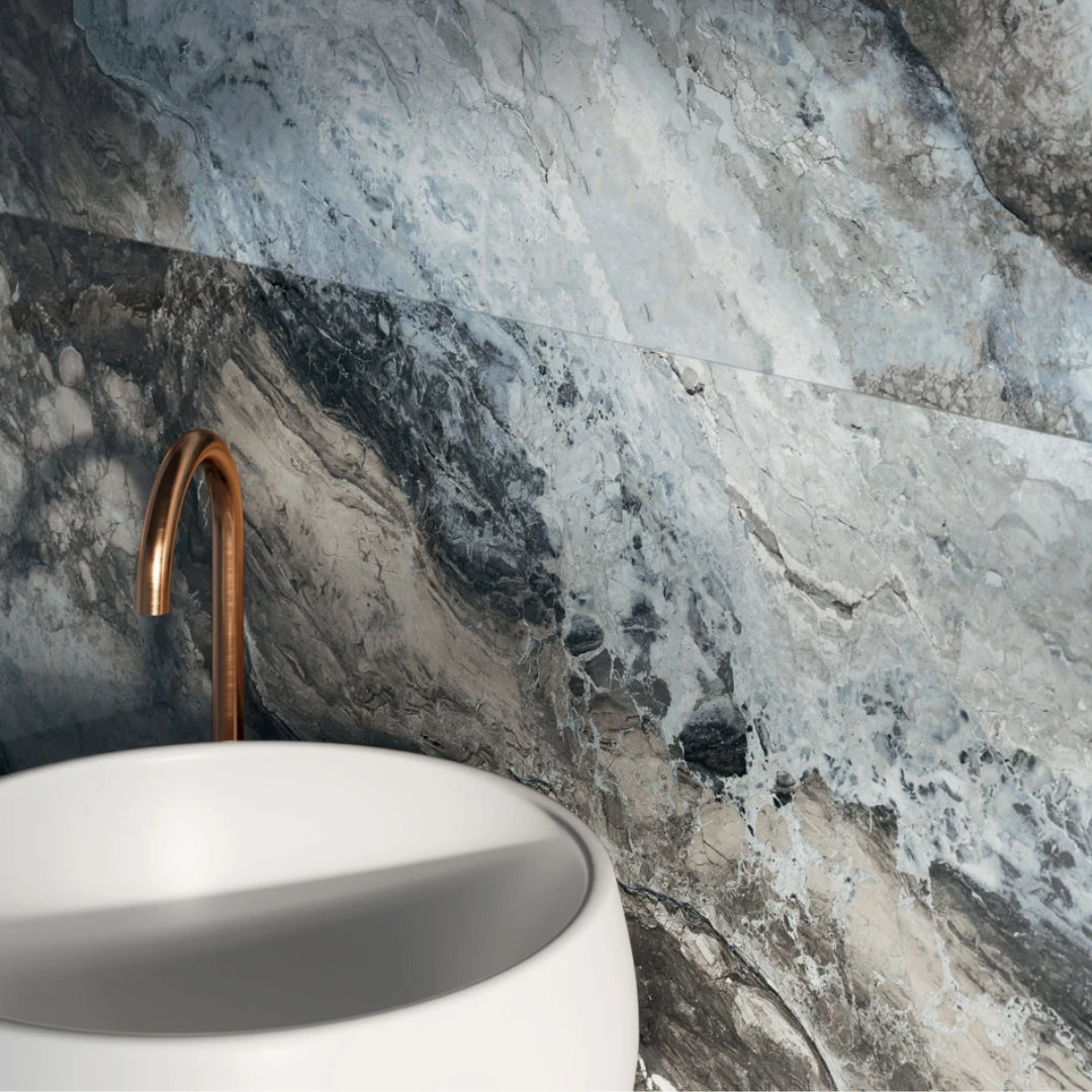 Mystic Ocean detailed marble veins texture close-up