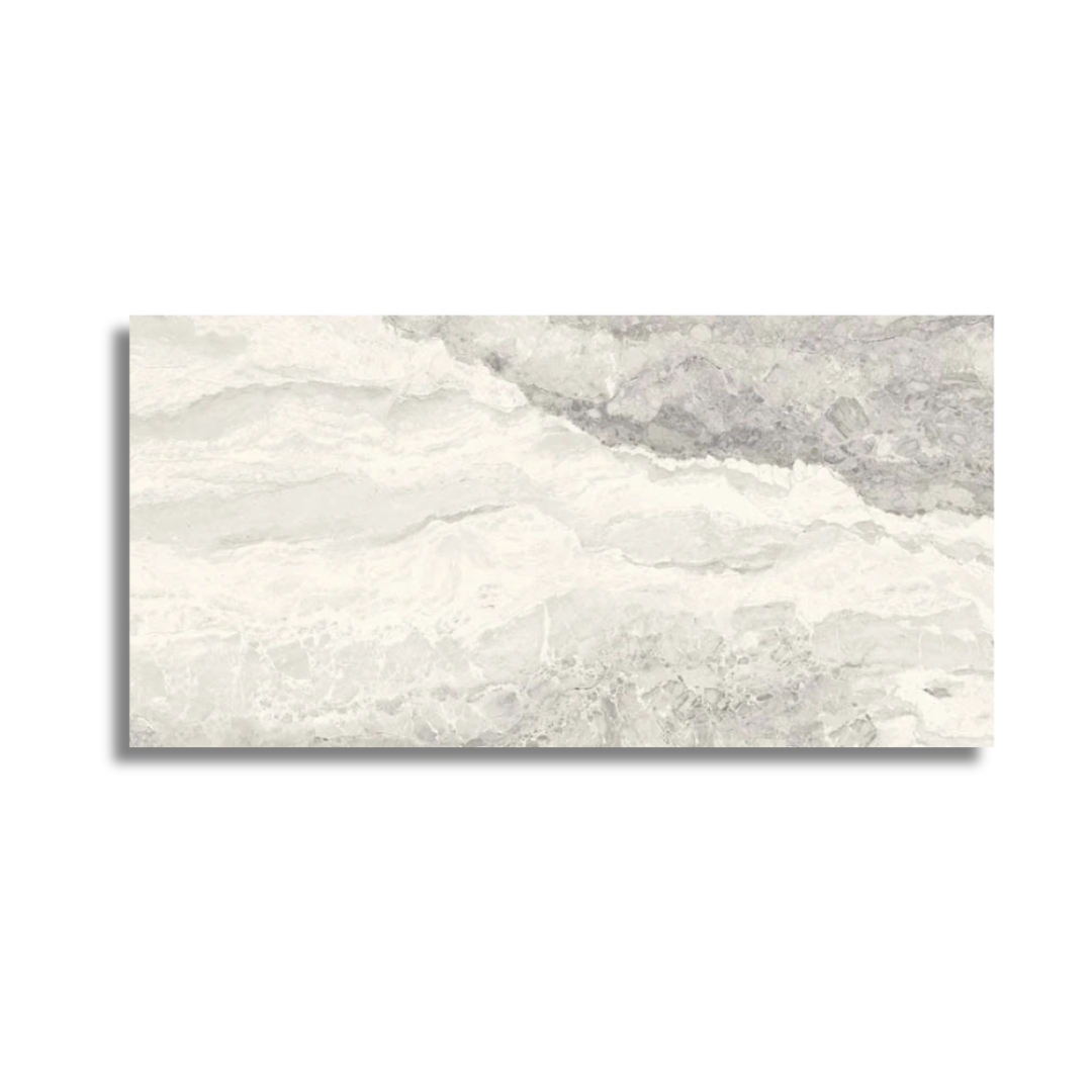 Mystic Pearl marble-effect porcelain tile modern interior