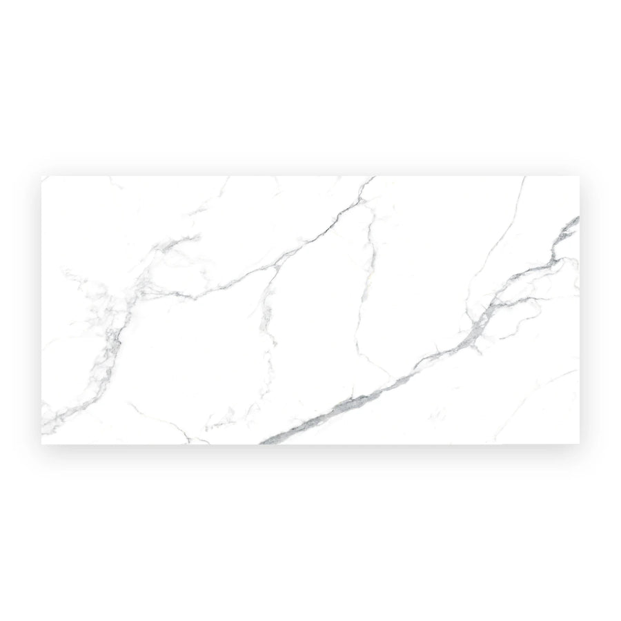 Elegant white marble effect porcelain wall and floor tiles