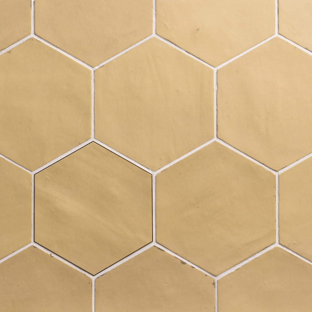 Elegant Nomadae Ocre matt porcelain yellow decor tiles