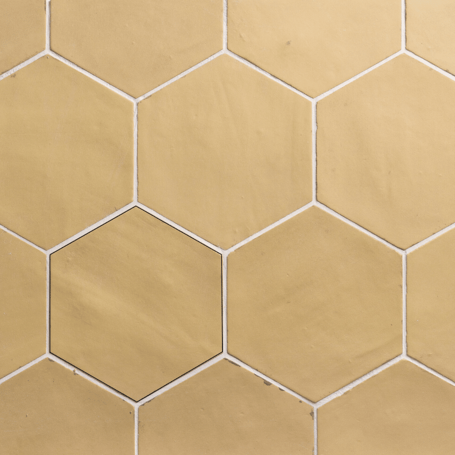 Elegant Nomadae Ocre matt porcelain yellow decor tiles