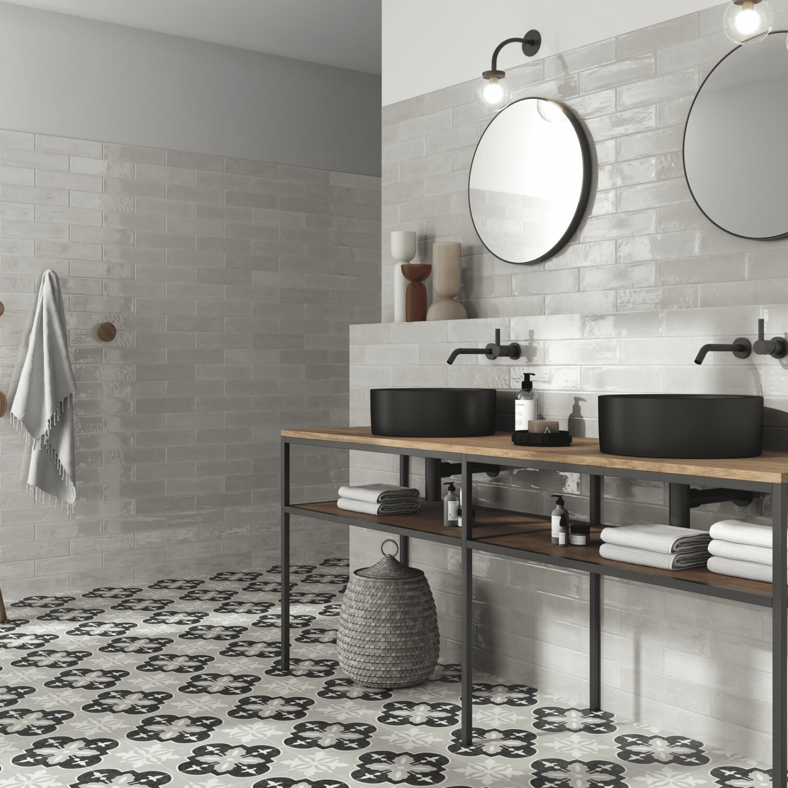 Porcelain Norina Coal tiles