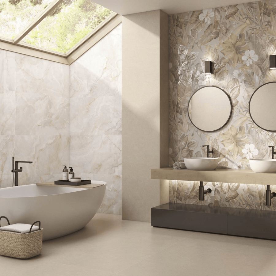 porcelain tile Lux Noor White