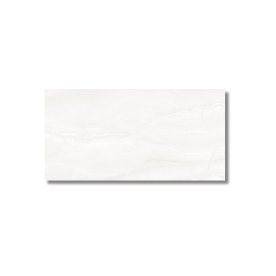 White gloss porcelain tile 600x1200