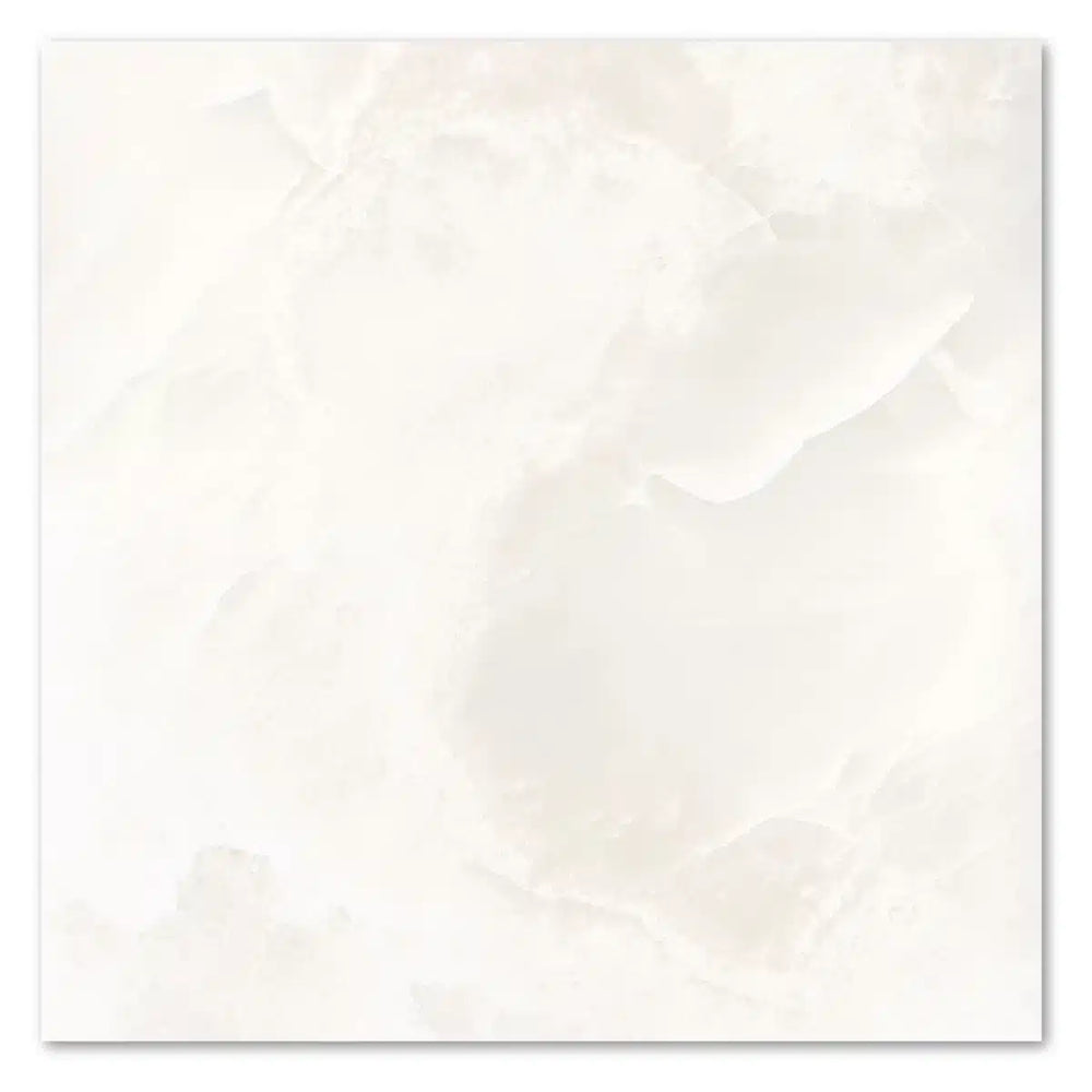 Onix Blanco white polished porcelain tile