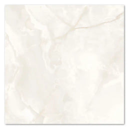 Large white tile with soft veining and rectified edges for minimal grout lines