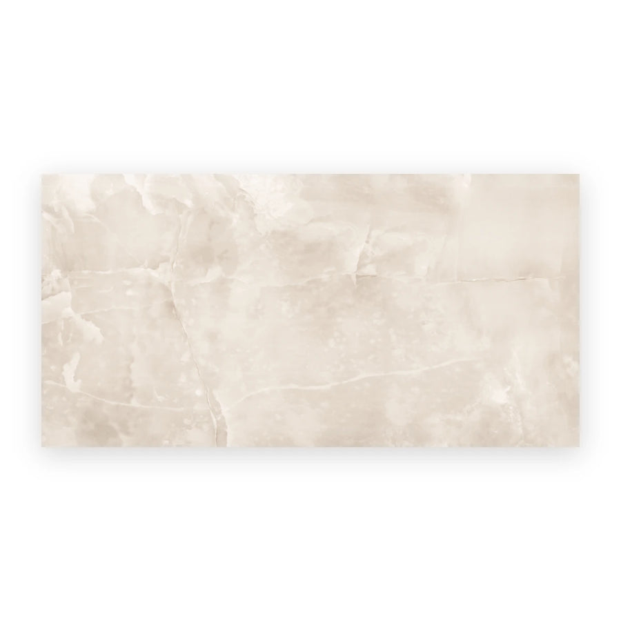 Beige porcelain onyx effect wall and floor decorative tiles