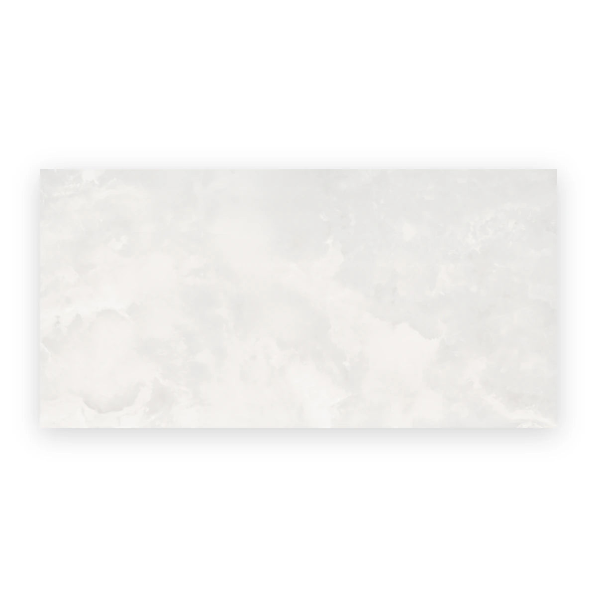 White porcelain polished tiles with elegant onyx inspired pattern