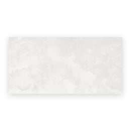 White porcelain polished tiles with elegant onyx inspired pattern