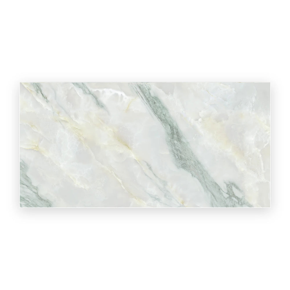 Modern white porcelain onyx effect tiles for wall and floor