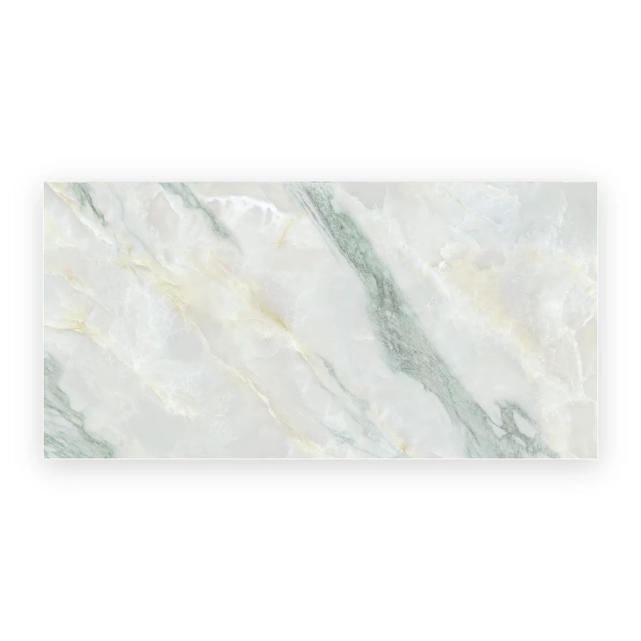 Modern white porcelain onyx effect tiles for wall and floor